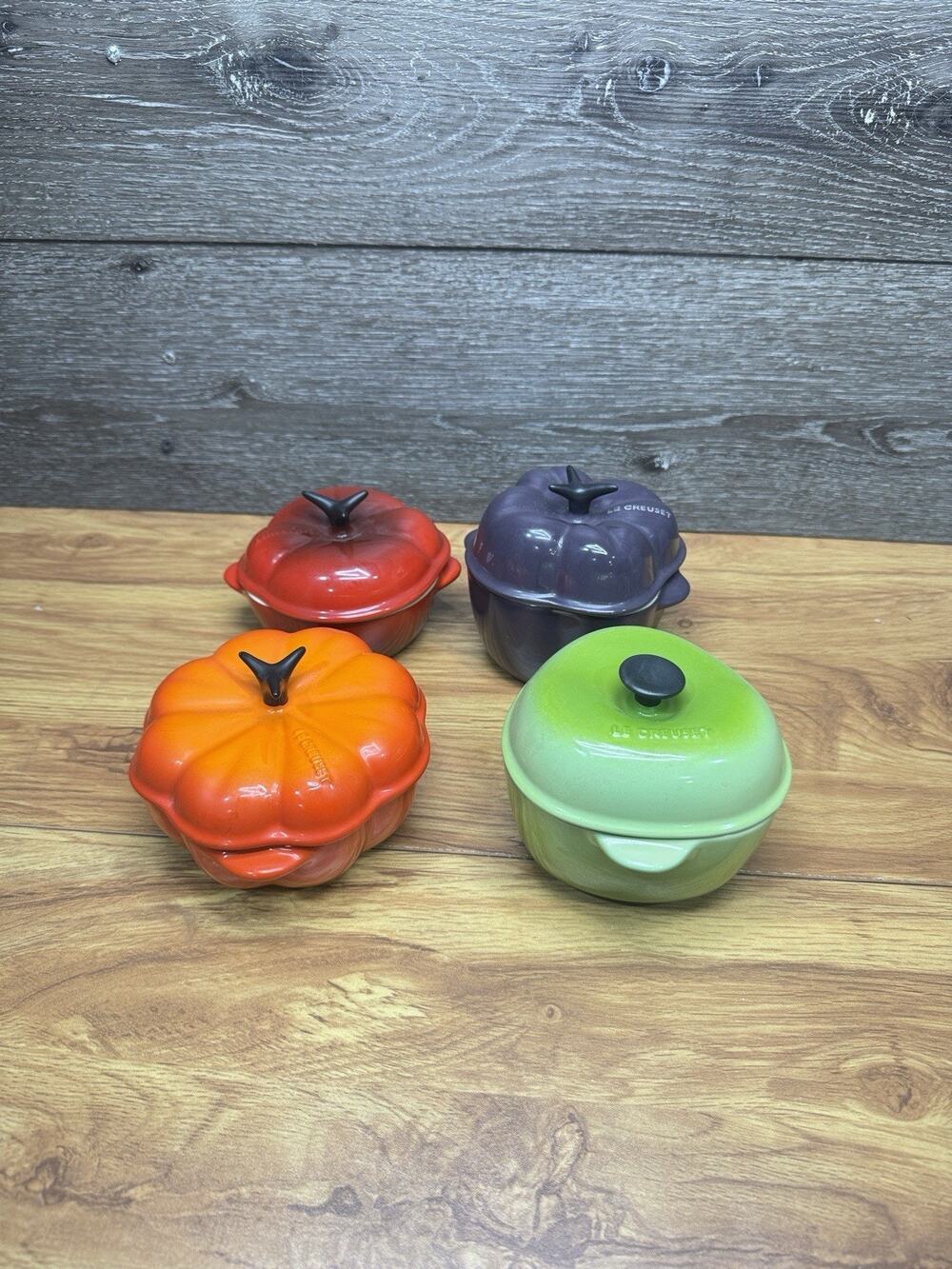 LE CREUSET Mini Cocotte Stoneware~ Set of 4